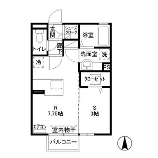 メイユールヒル 一里【103号室】の間取り