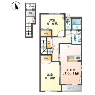 サンモールウエストⅠ【2階】の間取り