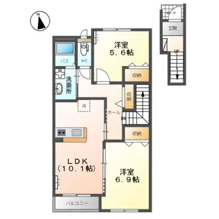 サンモールウエストⅠ【2階】の間取り