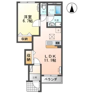 ベルグラース モンターニュ【1階】の間取り