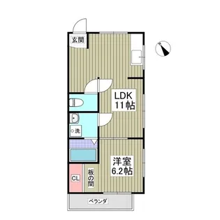 ウチダコーポ1【202号室】の間取り