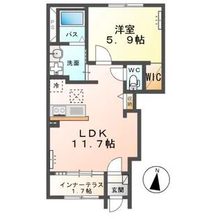 インフィールドC【1階】の間取り