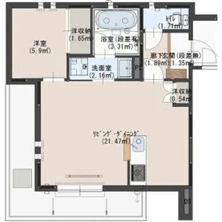 一水館【202号室】の間取り