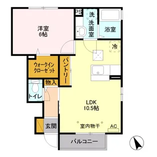 ロイヤル ソレール B【1階】の間取り