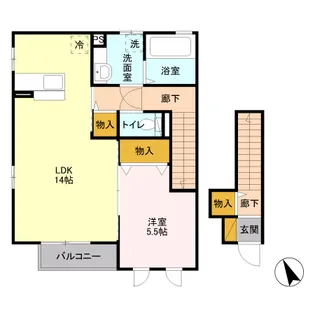 ロイヤル ソレール B【2階】の間取り