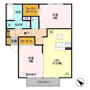 ハート・レイ彩佳 C【1階】の間取り