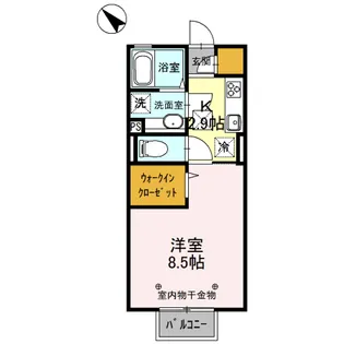 ミーティス A【1階】の間取り