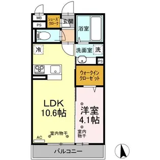 デコラシオン 住居【3階】の間取り