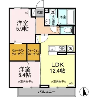 デコラシオン 住居【3階】の間取り