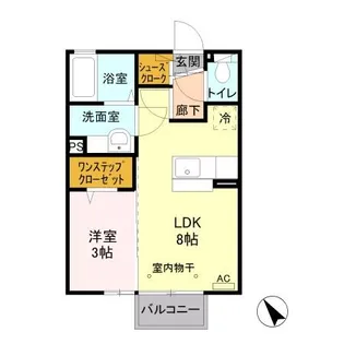 トリニティ B【2階】の間取り