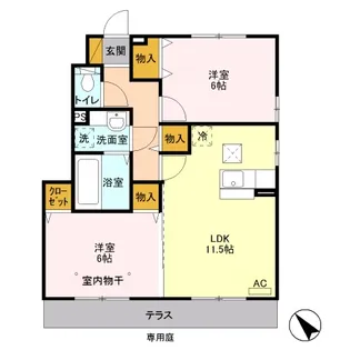 カーサ シエロ【1階】の間取り