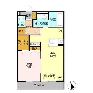 ラフィーネHASE【2階】の間取り