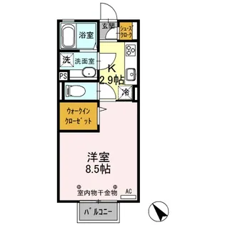 メゾン ボヌール B【2階】の間取り