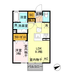 プランドールTN Ⅱ【1階】の間取り