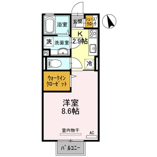 ジュール・シャン【2階】の間取り