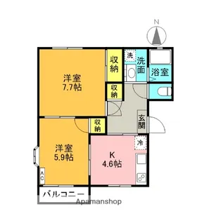 旭日荘【2階】の間取り