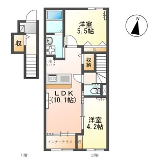 エトワール タケ【2階】の間取り