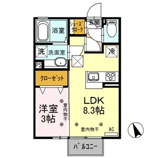 インフィニティ【1階】の間取り