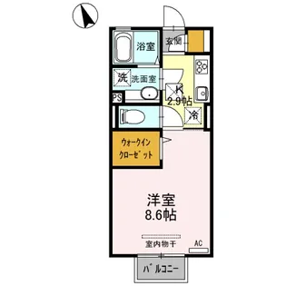 アヴニール B【1階】の間取り