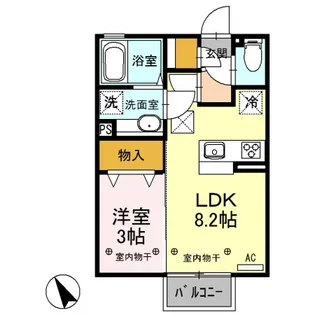 アピオン【1階】の間取り
