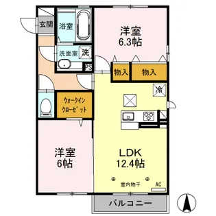 ポローニア【1階】の間取り