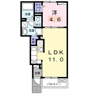 フルール・ド・リス Ⅰ【1階】の間取り