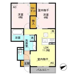 ティエラ C【1階】の間取り