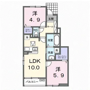大山ニューライズ Ⅰ【1階】の間取り