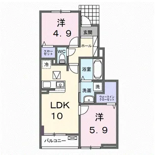 大山ニューライズ Ⅰ【1階】の間取り
