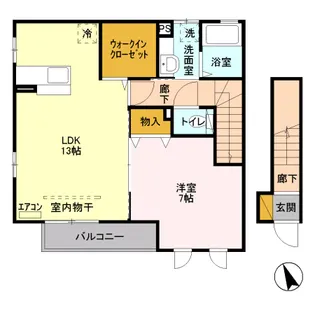 モン ビラージュ B【2階】の間取り