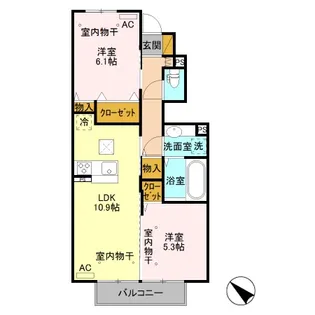 ソレイユ【1階】の間取り