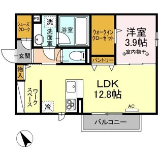 ソッリーゾ B【2階】の間取り