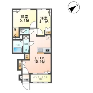 ラルーナA【1階】の間取り