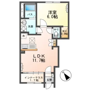 間々田アパート【1階】の間取り