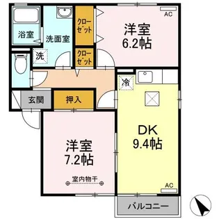 メゾン・ド・クレール C【1階】の間取り