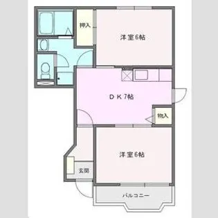 ユーロパレスⅠ【1階】の間取り