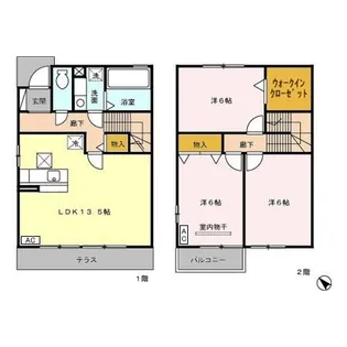 メープルタウン B【1階】の間取り