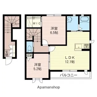 クローバーヒルズⅡ【206号室】の間取り