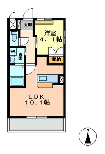 ピアチェーレ【00101号室】の間取り