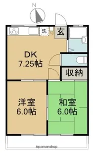 FRONTENAC【102号室】の間取り