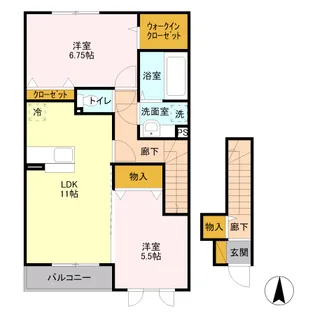 グランディール【2階】の間取り