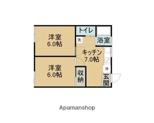 コーポ山中 B棟【2階】の間取り