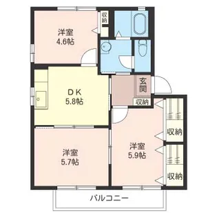 ピーノヴェントB【2階】の間取り