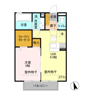 クルーク ヒル【1階】の間取り