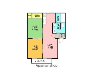 グリーンハイツ【201号室】の間取り