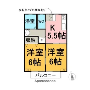 コーポ・グリースA【203号室】の間取り
