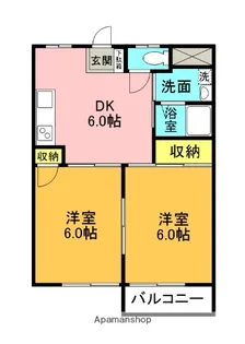 ハウス・ブラウニー【302号室】の間取り