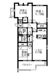 花水木の里B棟【2階】の間取り