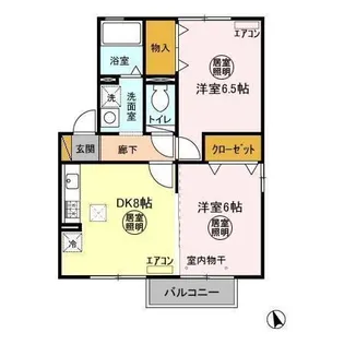 グリーンヴィラ カサハラ【1階】の間取り