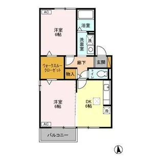 グリーンヴィラ カサハラ【1階】の間取り